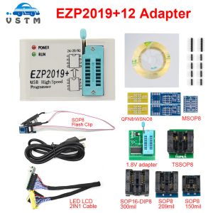 EZP2019 high-speed USB SPI Programmer support24 25 93 EEPROM 25 flash bios chip EZP2019 eprom usb programmer with 5 adpaters