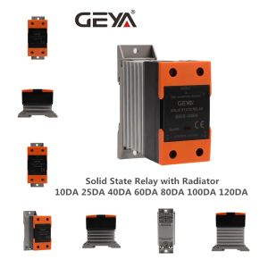 GEYA GSR2-1 Solid State Relay SSR Din Rail Single Phase With Heat Sink 10A-120A DC Control AC DC Control DC AC Control AC