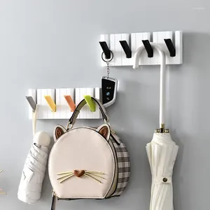 Hooks Creative Piano Wall-mounted Hook Punch-free Doorback Storage Rack Home Folding Coat Hat Porch Key Holder Sundries Organizer