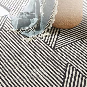 Design de arte sala de estar carpete carpete irregular preto e branco tapete quarto tapetes de vestiário cômoda de cômoda de cômoda especial de pelúcia grossa