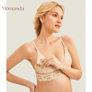 Dresses MOMANDA Lace Nursing Bra For Breastfeeding Support Wire Free Maternity Bralette Lightly Pad Lingerie For Pregnant Women