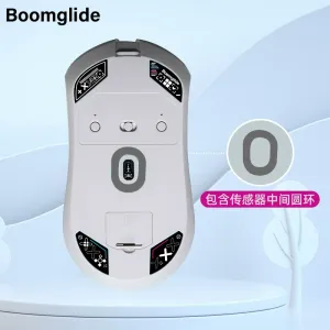 Accessories BOOMGLIDE Glass Mouse Skates Mouse Feet Pads Sticker Curved Edges for Darmoshark M3 4K Gaming Mouse