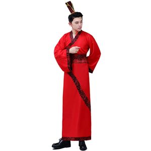 Traditionell Hanfu Robe Men tang passar forntida kostym Folk Klassiska Hanfu -klänningar Han Dynasty Cosplay Stage Wear Festival Outfit