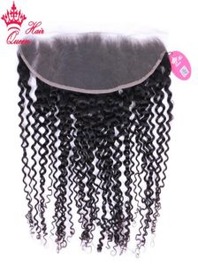 100 Virgin Human Human Lace Fechamento Frontal 13x4 Kinky Curly 1020 polegadas de orelha a ouvido 28882601