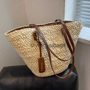 Cross Body New Womens Summer Vacation Tourism Seven Strand Debate Shoulder Bag Straw Woven H240410