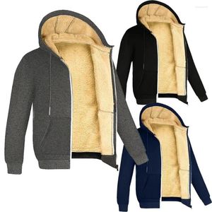 Giacche da uomo inverno con cappuccio caldo con cappuccio di lagnswool zip thermal Up Donne Fede con cappuccio addensato per ispessioni