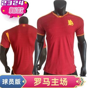 Futbol Forması Erkekler 23/24 Roma Home Jersey Oyuncu Sürümü Futbol Maçı Basılabilir