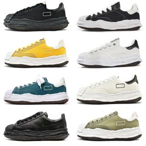 Scarpe da design di lusso Scarpe scarpe mmy maison mihara yasuhiro tela scarpe da uomo allenatori da uomo sneaker moda sneaker di moda giallo bianco uomini wo