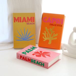 3pcs Fashion Luxury Linen Fake Books для украшения симуляция книга кофейня книги «Вилла ле -домашний декор Стрельба» 240329