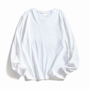 Wavlatii Frauen O-Neck Long Sleeve T-Shirts Lady White Baumwolltops weibliche weiche lässige Tees Damen schwarzes T-Shirt 240410