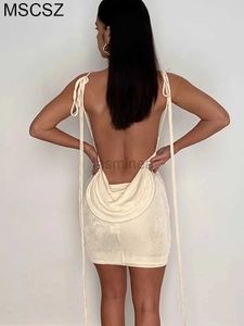 Urban Seksowne sukienki Spaghetti Pasek Backless Mini sukienka Seksowna krótka sukienki śmiała letnia sukienka na plażę Elegancka sukienka dla kobiet 2023 24410