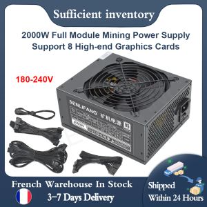 Suprimentos Senlifang Full Módulo 2000W Suprimento de alimentação de mineração Suporte 8 GPU 160V240V Ethereum etc Rvn ATX PC PSU para BTC Miner Machine