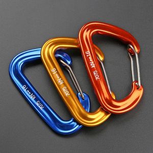 Profesyonel Carabiner D Şekiyet Dağcılık Toka Kancası 16kn Güvenlik Toka Kilit Dış Mekan Tırmanma Ekipmanı Aksesuar