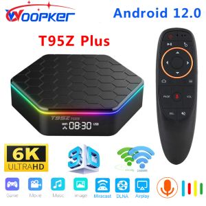 Box Woopker T95Z Plus Smart TV Box Android 12 4G 64GB Android TVセットトップボックスAllWinner H618デュアルWIFI 1080P BT 6Kメディアプレーヤー