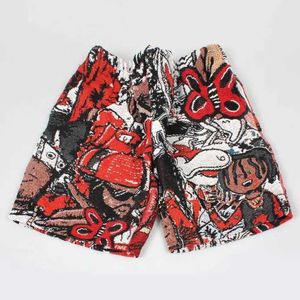 Street Style Custom Wholesale Double Layer 100% Cotton Jacquard Embroidered Tapestry Blanket Mens Shorts Oem
