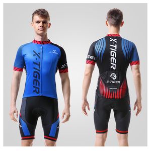 X-Tiger Big Cycling Jerseys Set Bicycle Clothes Wear Maillot Ropa Ciclismo Cycling Set Quick-Torch Short Sleeve Mtb Bike Suit