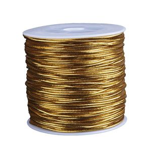 Corda dourada prateada linha elástica cordão de cordas tira de jóias diy fabricação de pulseira em casa Diy Acessórios de costura embalagem de presente