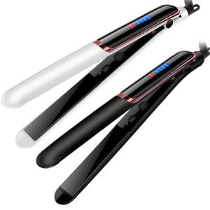 2 w 1 Profesjonalny prostownica włosów płaskie żelazo proste kręcone włosy ceramiczne podwójne napięcie Curling Irons ujemne jonowe jonowe rurler do włosów 240401