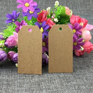 200 st/parti 8*4cm Kraft taggar papperskort handdragtaggar märkt kort enkla hängtaggar