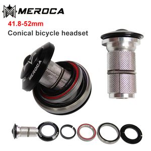 自転車ヘッドセット41.8/42-52mm CNCビルトインベアリングMTBロードバイクコーンフレームIS42 IS52ステアリングコラム統合システム