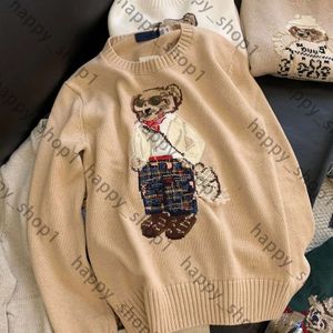 RL Tasarımcı Kadın Örgü Bear Sweater S Polos Kazak Nakış Moda Örgü Sweaters Uzun Kollu Baskılı Yün Pamuk Yumuşak Unisex Erkek Hoodie 646