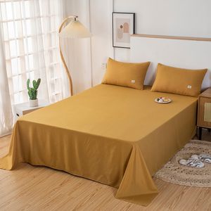 Bayue 1pc dubbelsäng Flat Sheets Solid Color Single Size Top Sheet For Beds Queen King Size Sabanas Cama 150 (ingen örngott)