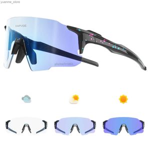 Наружные очки kapvoe езды на велосипедные солнцезащитные очки фотохромные велосипедные очки UV400 Bicycle Goggles на открытые велосипедные очки