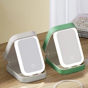 Scatole di stoccaggio 1pc portatili con specchio impermeabile per la polvere a prova di polvere box bigio organizzatore set da viaggio