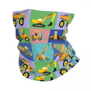 Scarves Child Car Anime Plaid Truck Excavator Bandana Neck Gaiter Printed Balaclavas Wrap Scarf Multi-use Cycling Running For Men Women