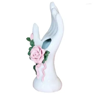 Wazony dla centralnych kształt ręki wazon kwiatowy stołowy kwiatowy pulpit stoliki ozdoby suszone