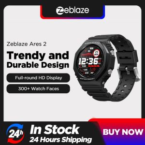 Assiste o novo zeblaze Ares 2 Moda Robada Smartwatch 50m Impermeável Bateria longa duração HD Dispaly Dispaly Smart Watch for Android iOS Phone