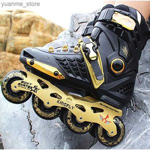 Inline Roller Skates 4 Wheel Inline Skates Professional Adult Roller Skating Shoes Roller Sneaker Slalom Speed Patines Free Skating Racing Skates Y240410