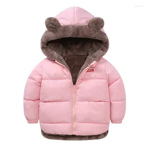 Down Coat Winter Thicken Kids Jackets For Girls Coats Boys Plus Cashmere Toddler Hooded Outerwear Infant Children Clothes