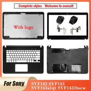 Случаи Новые для Sony SVF142 SVF143 SVF14326SC SVF143A1QT LAPTOP LCD задней крышки/передняя панель/Plamrest/Noteer Case/Phyes No Touch Black Black