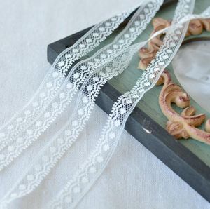Wholesale 10 Meters Beautiful Ivory Embroidery Lace Trim Polyester Lace Fabric For Garment DIY Craft 2023 Hot Sale