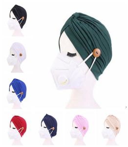 Turban hatt kvinnlig rent hårband hatt knapp peadband turbante huvudbonad sömn hatt vuxen beadana hendwarp kemo handduk hår accessori6702373