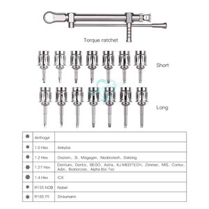 1st Dental Drivers Wrench Kit Dental Implant Moment Wrenchet Ratchet Dentistry Skruvmejselverktyg