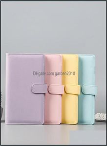 Блокноты Примечания 11 Колоры A6 PU Кожаная ноутбука Binder Aron Color 19x13 см. Пополняемый 6 кольца Bin45844425