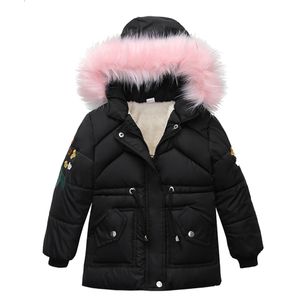 Дети зима теплое пальто Паркас мальчики девочка зимние пальто куртка Zip густая теплая снежная капюшона излишка новорожденных.