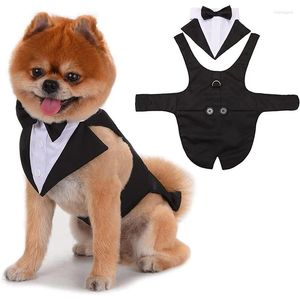 Dog Apparel Pet Suits British Summer Teddy Shirt Bow Tie Tuxedo Triangular Scarf Vest For Small Medium And Large Dogs Coat Supplies