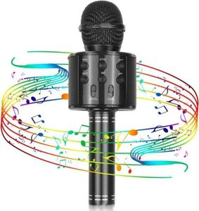 Microfones Wireless Bluetooth Karaoke Microphone 5-in-1 Portable Handheld-högtalare Lämplig för alla smartphonesq