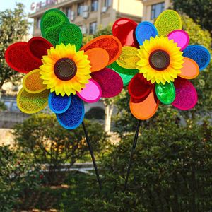 1st Solflower Windmill Colorful Wind Spinner Home Garden Decor Yard Kids Toy