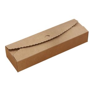 10pcs/lot Lace Paper Box Long Box Gift Packaging Boxes Kraft Paper Cases For Swiss Roll Towel Roll Cake Sandwich Cookies Mooncak