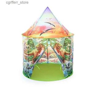 Tentnas de brinquedo Dinosaur Kids Brincho Toys Tent para Childrens House Tenti tendas dobráveis Playhouse de Garden Playhouse Ball Pool L410