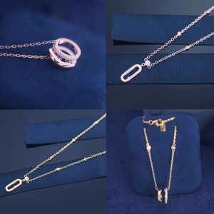 Romantisk Sika Classic Luxury Jewelry Series French Mesh Halsband Move Diamond Women's Necklace Fashion 925 Sterling Silver Three Piece Set Diamond Jewelry Gift