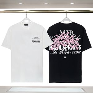 Camisetas de camisetas masculinas estampas de osso rosa tops de camiseta masculina de algodão curto camisetas de mangas curtas Cavalas unissex