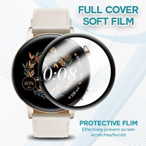 Protetor de tela de capa completa para Huawei Watch GT 3 42mm Acessórios de filme protetores de 46 mm para Huawei GT3 Relógio inteligente (não vidro)