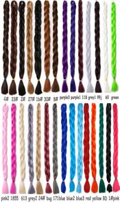 Synthetic Braiding Hairs Crochet Braids Hair Extensions one piece 82 inch Kanekalon Fiber braid 165gpiece pure color Jumbo Braid 7854709