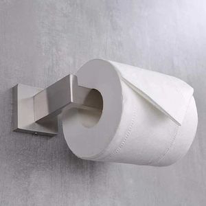 76ZI Toilet Paper Holders 304 Stainless Steel Bathroom Accessories 1 Piece Matte Black Toilet Paper Holder Wall Mounted Tissue Roll Hanger bathroom 240410