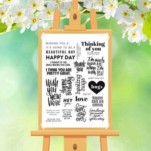 Alfabetet DIY Silicone Clear Stamp Cling Seal Scrapbook Embonsing Albumdekor